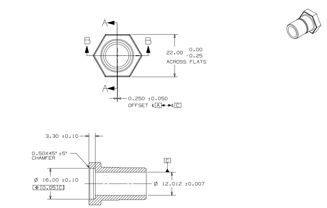 accessory motor metal bushing to be used in automobile application Drawing